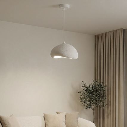 Brilagi - Pendel på ledning WABI SABI 1xE27/40W/230V Ø 35 cm hvid