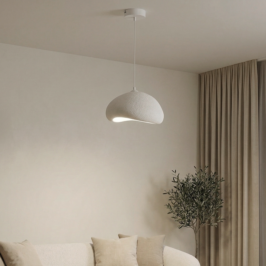 Brilagi - Pendel på ledning WABI SABI 1xE27/40W/230V Ø 35 cm hvid