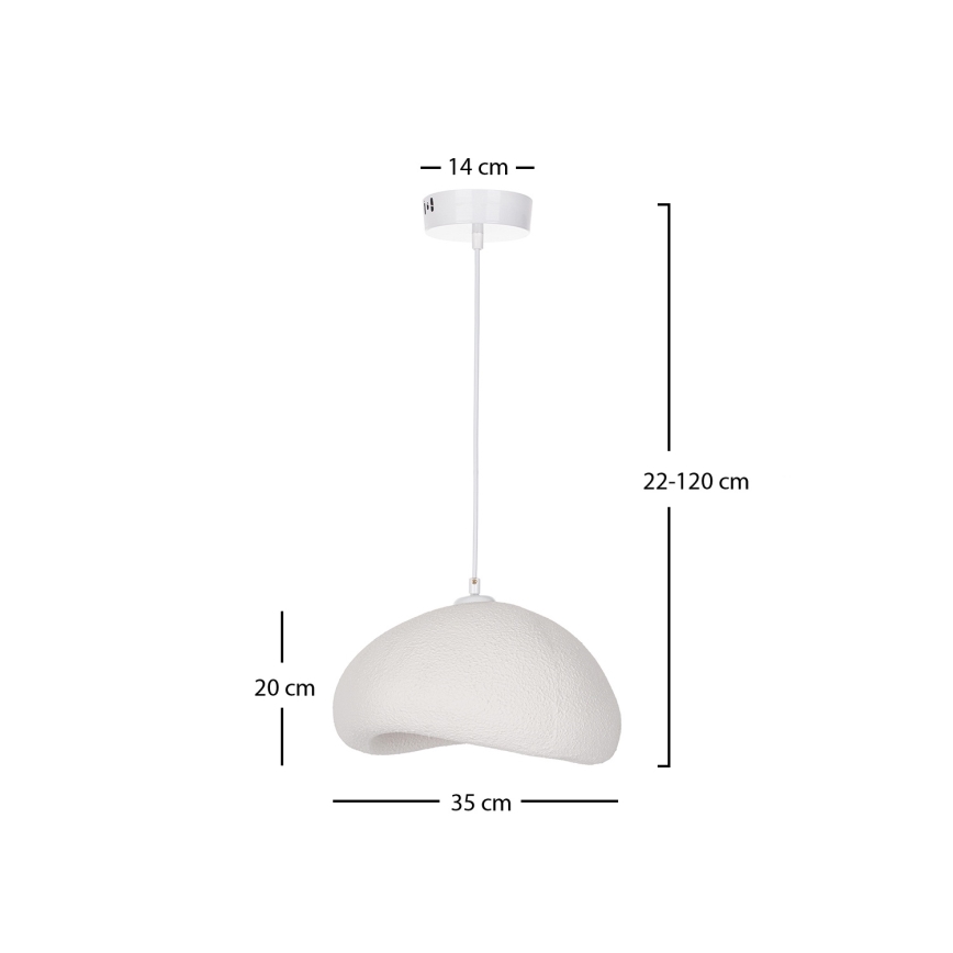 Brilagi - Pendel på ledning WABI SABI 1xE27/40W/230V Ø 35 cm hvid