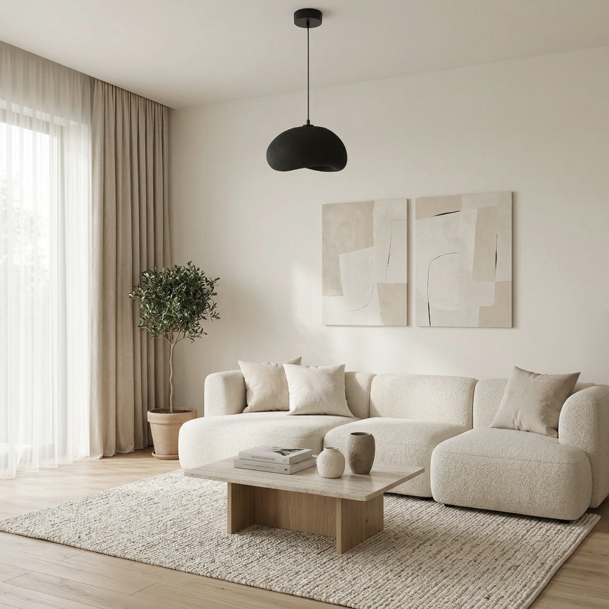 Brilagi - Pendel på ledning WABI SABI 1xE27/40W/230V Ø 35 cm sort