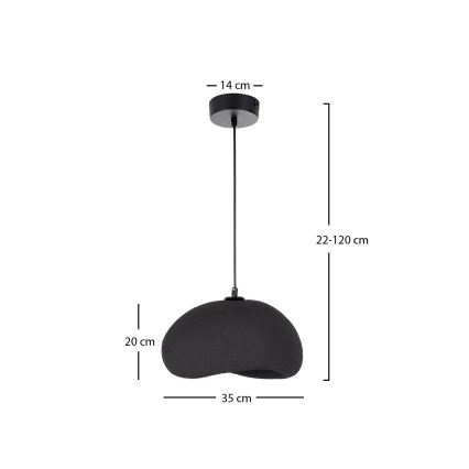 Brilagi - Pendel på ledning WABI SABI 1xE27/40W/230V Ø 35 cm sort