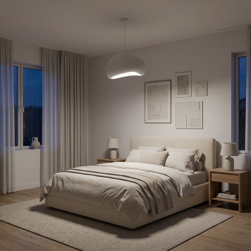 Brilagi - Pendel på ledning WABI SABI 1xE27/40W/230V Ø 42 cm hvid