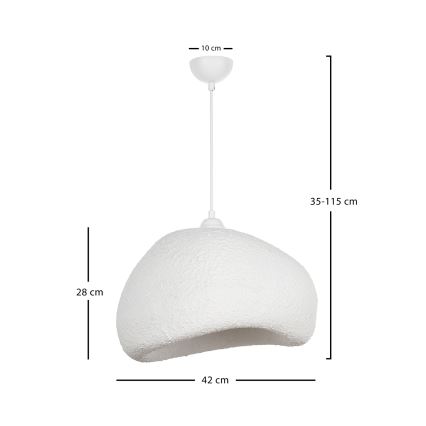 Brilagi - Pendel på ledning WABI SABI 1xE27/40W/230V Ø 42 cm hvid