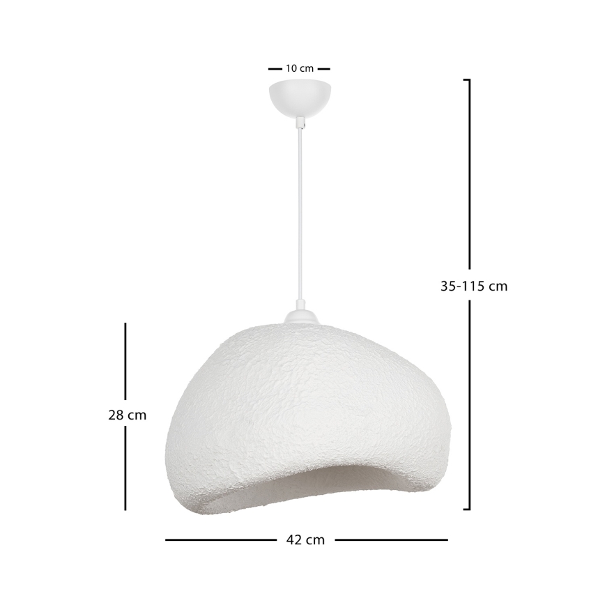 Brilagi - Pendel på ledning WABI SABI 1xE27/40W/230V Ø 42 cm hvid