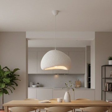 Brilagi - Pendel på ledning WABI SABI 1xE27/40W/230V Ø 50 cm hvid