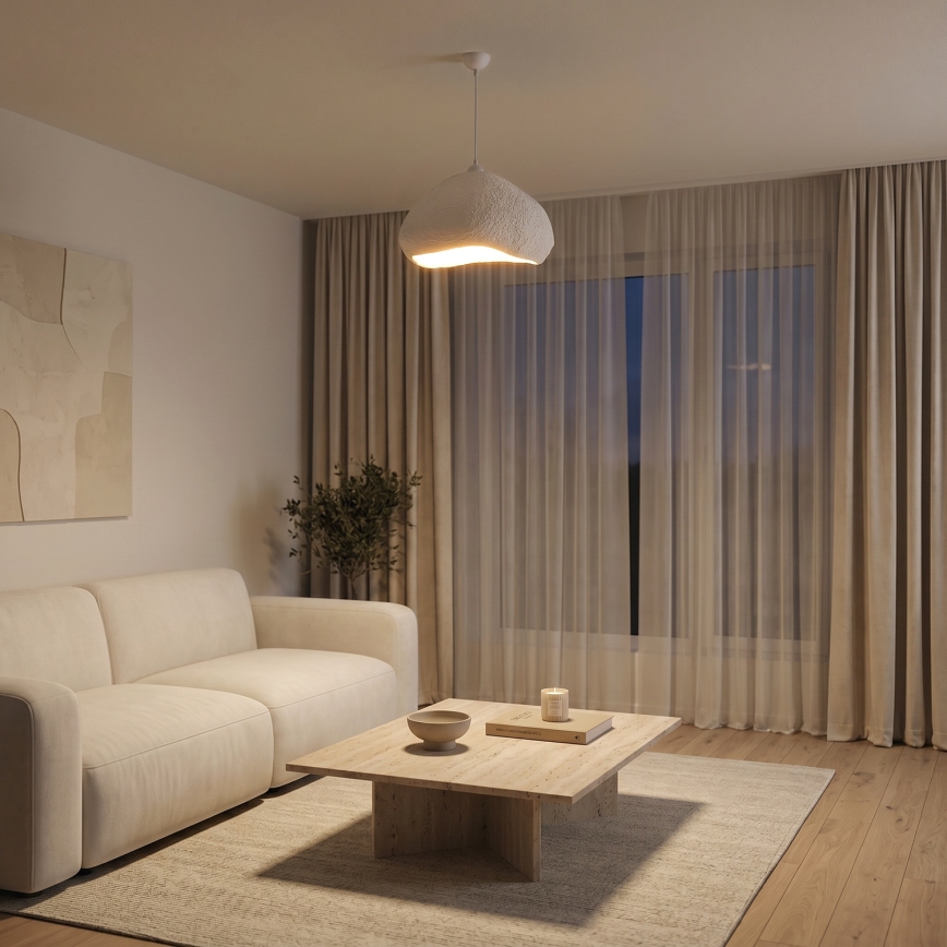 Brilagi - Pendel på ledning WABI SABI 1xE27/40W/230V Ø 50 cm hvid