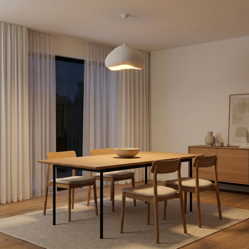 Brilagi - Pendel på ledning WABI SABI 1xE27/40W/230V Ø 50 cm hvid