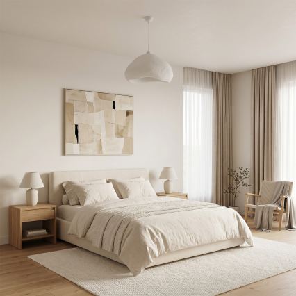 Brilagi - Pendel på ledning WABI SABI 1xE27/40W/230V Ø 50 cm hvid