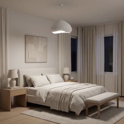 Brilagi - Pendel på ledning WABI SABI 1xE27/40W/230V Ø 50 cm hvid