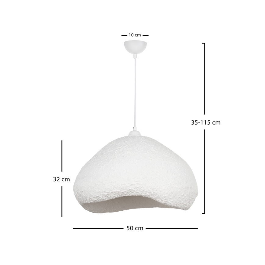Brilagi - Pendel på ledning WABI SABI 1xE27/40W/230V Ø 50 cm hvid
