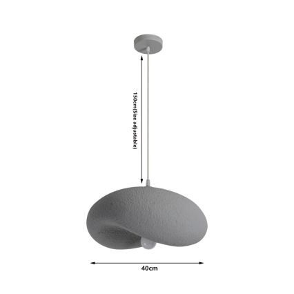 BRILAGI - Pendel på ledning WABI SABI 1xE27/60W/230V Ø 40 cm grå