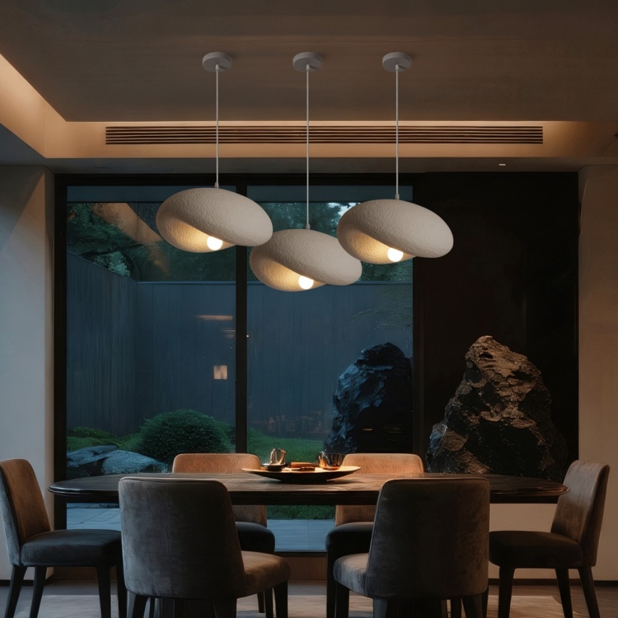 BRILAGI - Pendel på ledning WABI SABI 1xE27/60W/230V Ø 40 cm hvid