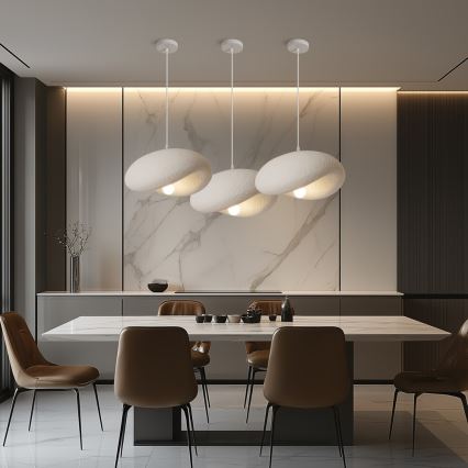 BRILAGI - Pendel på ledning WABI SABI 1xE27/60W/230V Ø 40 cm hvid