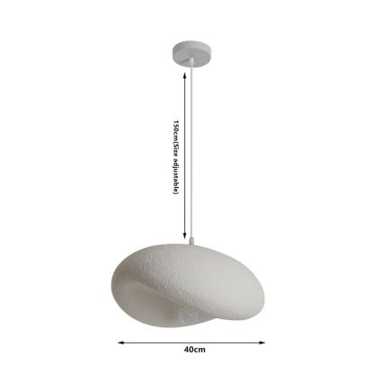 BRILAGI - Pendel på ledning WABI SABI 1xE27/60W/230V Ø 40 cm hvid