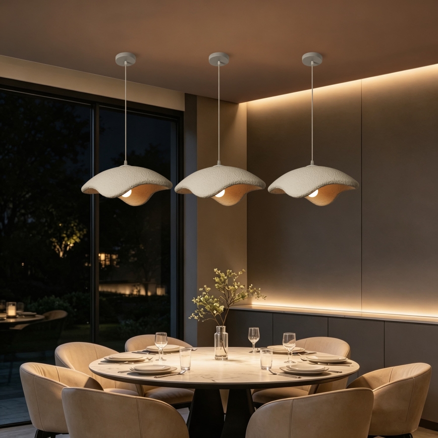 BRILAGI - Pendel på ledning WABI SABI 1xE27/60W/230V Ø 40 cm hvid