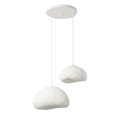 Brilagi - Pendel på ledning WABI SABI 2xE27/40W/230V Ø 70 cm hvid