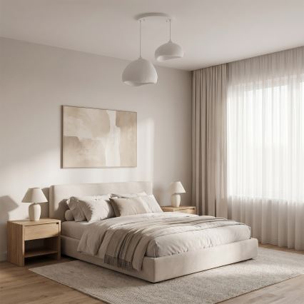 Brilagi - Pendel på ledning WABI SABI 2xE27/40W/230V Ø 70 cm hvid