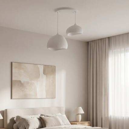 Brilagi - Pendel på ledning WABI SABI 2xE27/40W/230V Ø 70 cm hvid
