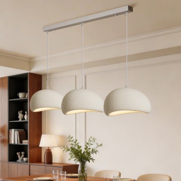 BRILAGI - Pendel på ledning WABI SABI 3xE27/60W/230V hvid