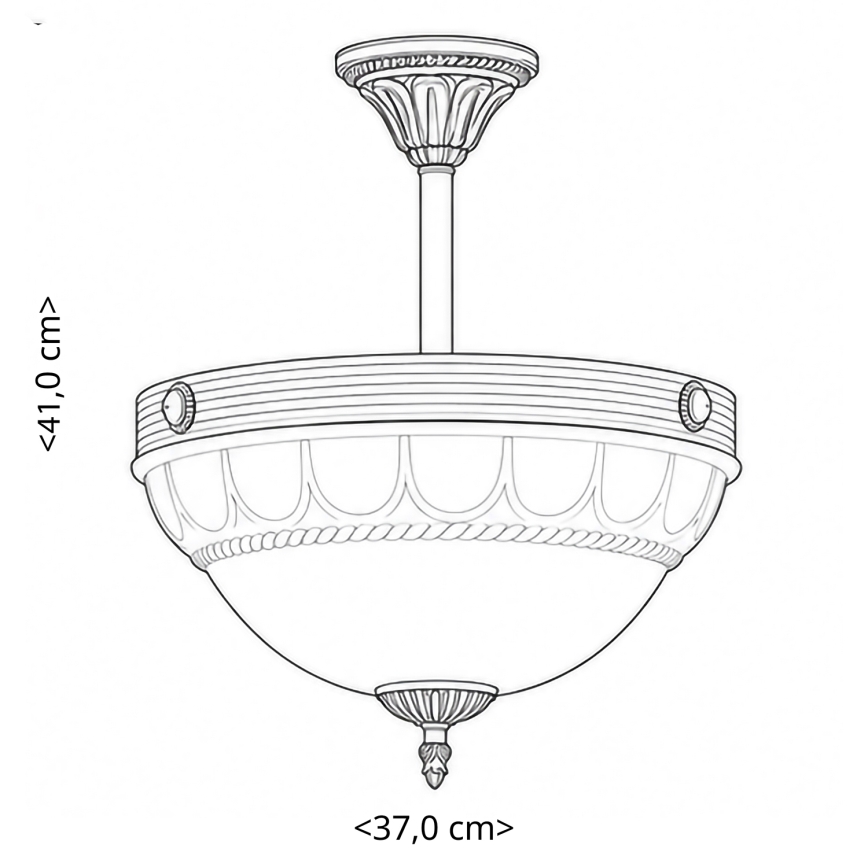 BRILAGI - Pendel på stang DAHLIA 3xE27/40W/230V Ø 37 cm messing