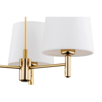 Brilagi - Pendel på stang MONTE 3xE27/15W/230V creme/guld