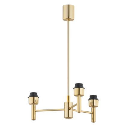 Brilagi - Pendel på stang MONTE 3xE27/60W/230V creme/guld