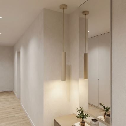 Brilagi - Pendel på wire 1xGU10/15W/230V beige/guld