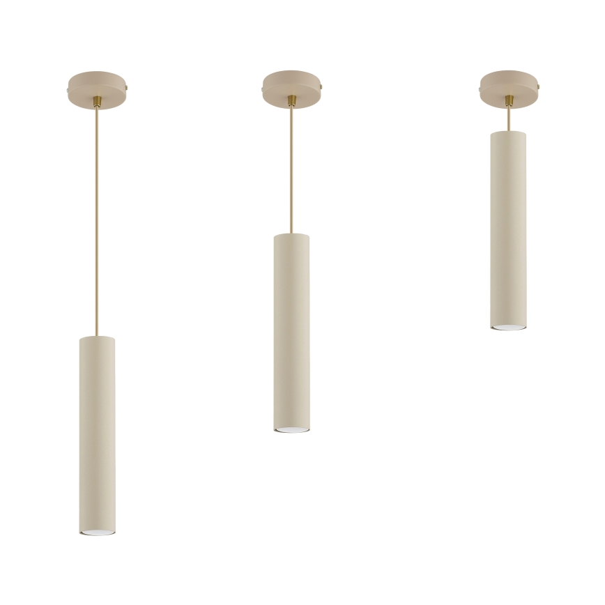 Brilagi - Pendel på wire 1xGU10/15W/230V beige/guld