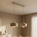 Brilagi - Pendel på wire 2xE27/60W/230V beige/guld