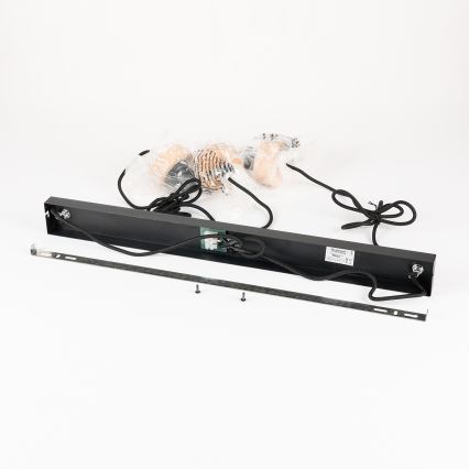 Brilagi - Pendel på wire BASKLITE 3xE27/15W/230V træ/sort