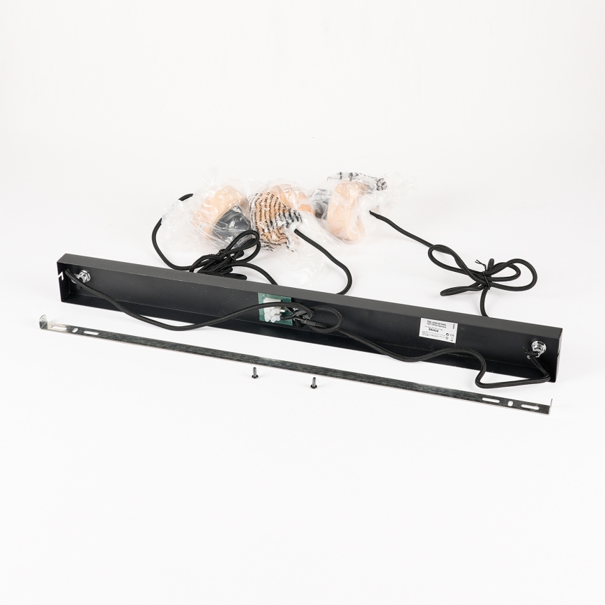 Brilagi - Pendel på wire BASKLITE 3xE27/15W/230V træ/sort