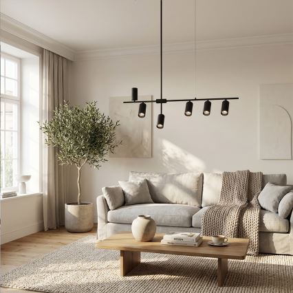 Brilagi - Pendel på wire CRANE 6xGU10/30W/230V sort