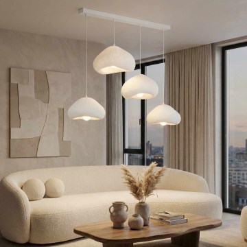 Brilagi - Pendel på wire LORA 4xE27/40W/230V hvid