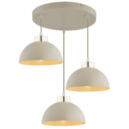 Brilagi - Pendel på wire MOON 3xE27/60W/230V beige/guld