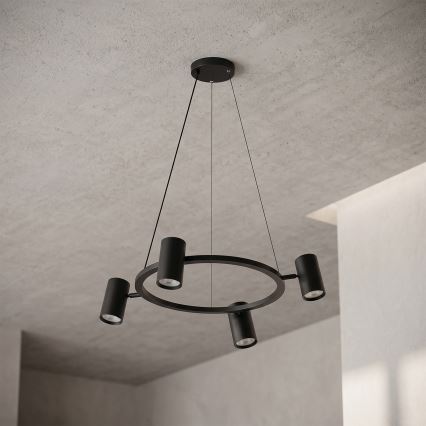 Brilagi - Pendel på wire SELE 4xGU10/30W/230V sort