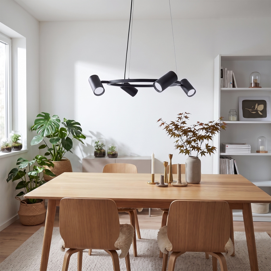 BRILAGI - Pendel på wire SELE 4xGU10/30W/230V sort