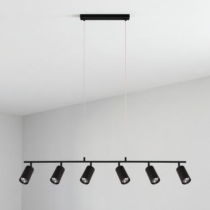 Brilagi - Pendel på wire SELE 6xGU10/30W/230V sort