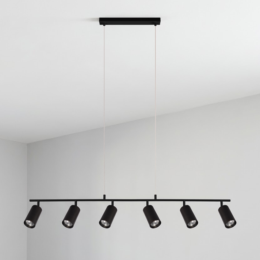 Brilagi - Pendel på wire SELE 6xGU10/30W/230V sort