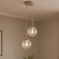BRILAGI - Pendel på wire STELLA 2xE27/60W/230V beige/guld