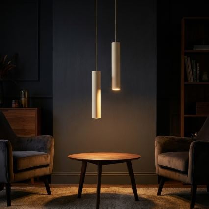 Brilagi - Pendel på wire TUBE 1xGU10/15W/230V beige/guld
