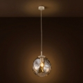 Brilagi - Pendel på wire VULCANO 1xE27/15W/230V Ø 25 cm beige/røget beige