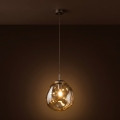 Brilagi - Pendel på wire VULCANO 1xE27/15W/230V Ø 25 cm bronze/røgbeige