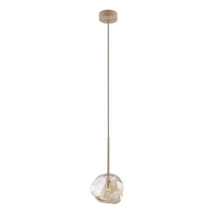 Brilagi - Pendel på wire VULCANO 1xG9/8W/230V Ø 15 cm beige/røget beige