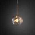 Brilagi - Pendel på wire VULCANO 1xG9/8W/230V Ø 15 cm guld/røget beige