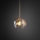 Brilagi - Pendel på wire VULCANO 1xG9/8W/230V Ø 15 cm guld/røget beige