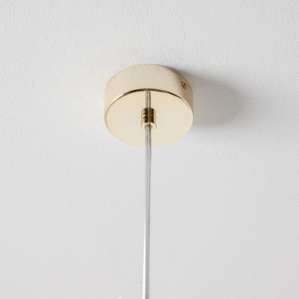 BRILAGI - Pendel på wire VULCANO 1xG9/8W/230V Ø 15 cm guld/røget beige