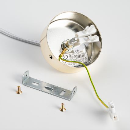 BRILAGI - Pendel på wire VULCANO 1xG9/8W/230V Ø 15 cm guld/røget beige