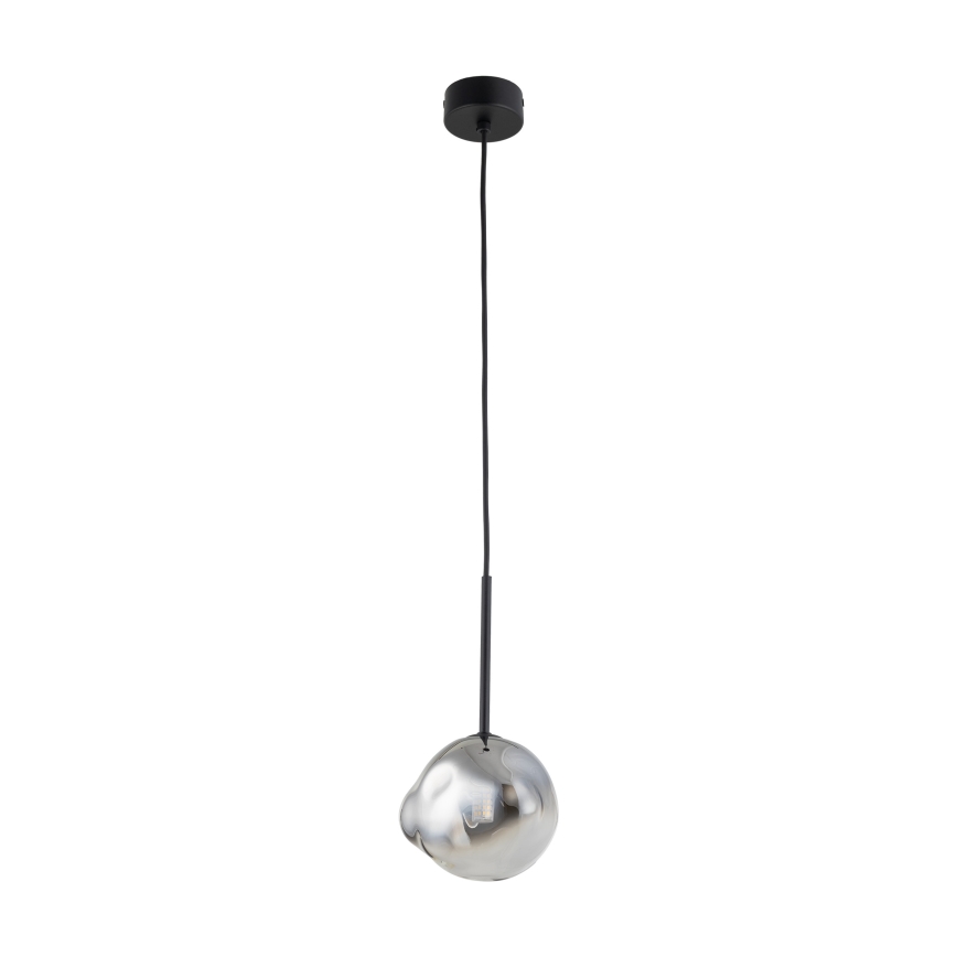 Brilagi - Pendel på wire VULCANO 1xG9/8W/230V Ø 15 cm sort/røgfarvet