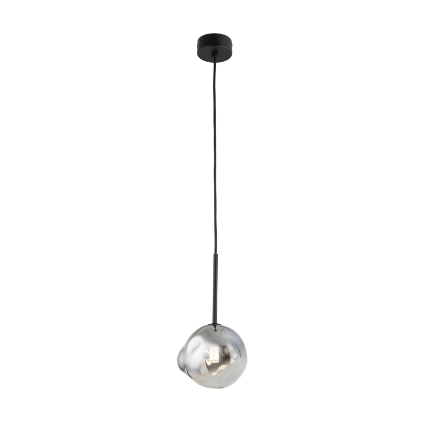 Brilagi - Pendel på wire VULCANO 1xG9/8W/230V Ø 15 cm sort/røgfarvet