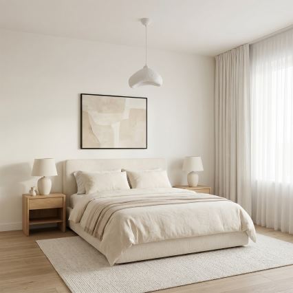 Brilagi - Pendel på wire WABI SABI 1xE27/40W/230V Ø 30 cm hvid